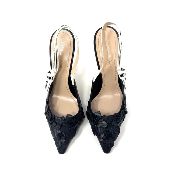 Christian Dior J’Adior Floral Lambskin Slingback Pumps US 9 / EU 39 – Rare Print - Picture 4 of 16